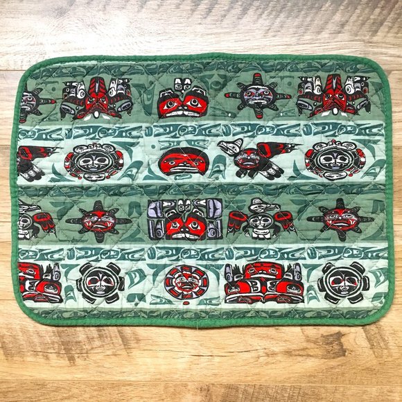 Cotton Quilted Totemic Haida Print Placemat - Picture 2 of 10